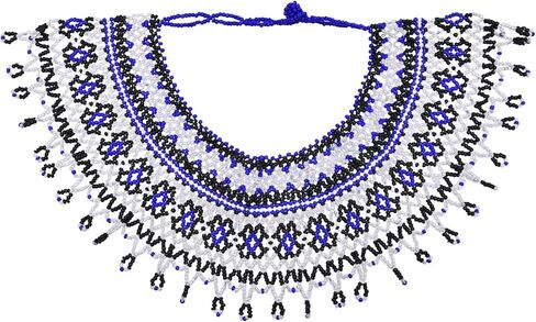 idealway African Handmade Zulu Beaded Choker Necklace for Women Statement Beaded Collar Necklace for Women in Saudi Arabia