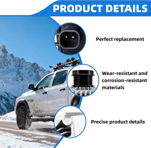 4210000820 Alternator Compatible with Jeep Cherokee 2014-2022, Chrysler 200 2015–2017, Automotive Replacement Alternators 12V 160A 6-Groove Pulley Replace#56029622AC, 68271763AA 56029622AB in Kuwait