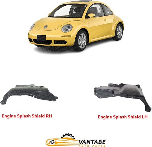 Engine Splash Shields LH & RH Side Compatible with Volkswagen Beetle 2006-2010 | Direct Replacement | ‎1C0825245N 1C0825250M | ‎VW1228131 VW1228130 in Saudi Arabia
