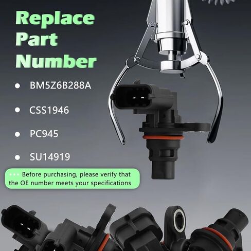 Engine Cam Camshaft Position Sensor L4 1.5L Compatible with Ford Fiesta Escape Fusion Transit Connect 13 14 15 16 17 18 Replaces BM5Z6B288A CSS1946 PC945 SU14919 in Saudi Arabia