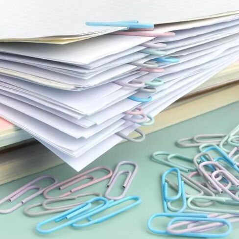 160 Pcs/Barrel Colorful Metal Paper Clips for Paperwork Stainless Steel Bookmark Paperclips Organizers Office School Tools in Saudi Arabia