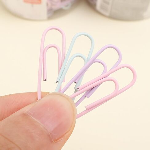 160 Pcs/Barrel Colorful Metal Paper Clips for Paperwork Stainless Steel Bookmark Paperclips Organizers Office School Tools in Saudi Arabia