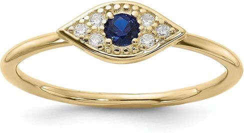 خاتم Diamond2Deal من الفضة الاسترليني ذو اللون الذهبي الاصطناعي الأزرق الإسبنيل المكعب بالزركونيا الشريرة in Saudi Arabia