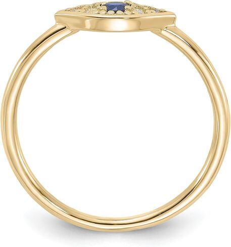 خاتم Diamond2Deal من الفضة الاسترليني ذو اللون الذهبي الاصطناعي الأزرق الإسبنيل المكعب بالزركونيا الشريرة in Saudi Arabia