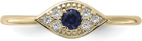 خاتم Diamond2Deal من الفضة الاسترليني ذو اللون الذهبي الاصطناعي الأزرق الإسبنيل المكعب بالزركونيا الشريرة in Saudi Arabia