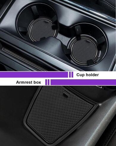 Cup Holder Mats for Kia Sorento 2021-2025, 21Pcs/Set Soft Non-Slip Waterproof Scratch Proof Door Slot Insert Mats Liner for Sorento 2025 2024 2023 Accessories Black in Saudi Arabia