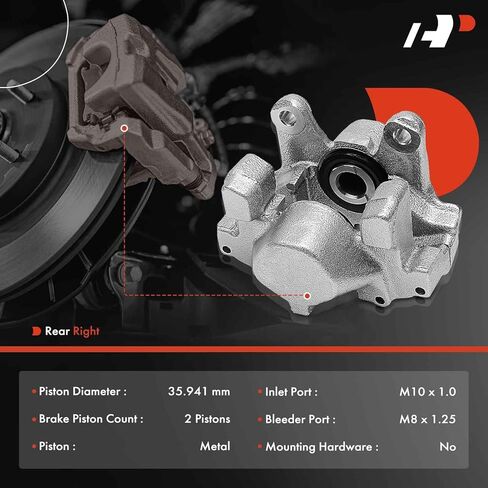 A-Premium Disc Brake Caliper Assembly Compatible with Select Mercedes-Benz Models - C230, C240, C280, C32 AMG, C320, C350, CLK320, CLK350, CLK430, E320, E430, SLK300, SLK350 - Rear Right Passenger in Saudi Arabia