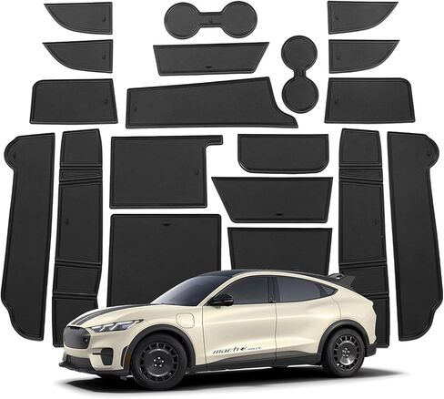 Cup Holder Mats for Kia Sorento 2021-2025, 21Pcs/Set Soft Non-Slip Waterproof Scratch Proof Door Slot Insert Mats Liner for Sorento 2025 2024 2023 Accessories Black in Saudi Arabia