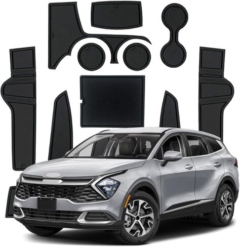 Cup Holder Mats for Kia Sorento 2021-2025, 21Pcs/Set Soft Non-Slip Waterproof Scratch Proof Door Slot Insert Mats Liner for Sorento 2025 2024 2023 Accessories Black in Saudi Arabia