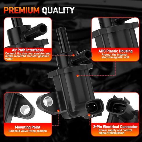 Vapor Canister Purge Solenoid Valve Compatible with Toyota 4Runner 2003-2012, FJ Cruiser 2007-2010, Tundra 2005-2010, Tacoma 2005-2016 Replace# 90910-12262, 90910-AC001, 90910-12241, 136200-2911 in Saudi Arabia
