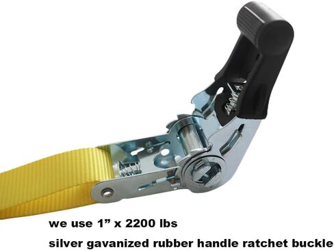 أشرطة ربط السقاطة (4 عبوات) - 1 بوصة × 15 قدم (قوة كسر 1500 رطل) للحركة، المقطورة، أشرطة ربط الدراجات النارية، حلقات ناعمة in Kuwait