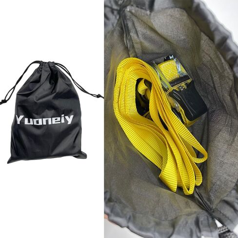 أشرطة ربط السقاطة (4 عبوات) - 1 بوصة × 15 قدم (قوة كسر 1500 رطل) للحركة، المقطورة، أشرطة ربط الدراجات النارية، حلقات ناعمة in Kuwait