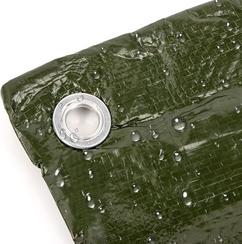 MAQIHAN قماش القنب مقاوم للماء - 6 × 6 بوصات شديدة التحمل للتخييم في الهواء الطلق والحديقة وسقف السيارة متعدد الأغراض واقٍ من المطر غطاء سميك من القماش المشمع للطوارئ من البلاستيك in Saudi Arabia