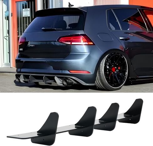 موزع شفة المصد الخلفي لسيارة فولكس فاجن جولف 7 MK7 GTI 2014-2017، طقم سبويلر للشفة الخلفية، ABS غير مطلي باللون الأسود in Saudi Arabia