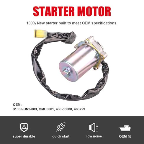 Power Shift Control Motor Compatible with Honda Foreman Rubicon 500 2001-2014 TRX500FA TRX500FGA CMU0001 31300-HN2-003 430-58000(12 Volts,12-Tooth Pinion) in Saudi Arabia