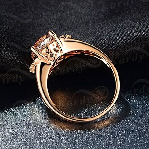 Fine Jewelry 14Kt Rose Gold Genuine Natural Morganite Gemstone Diamond Emerald Wedding Ring Sets for Women in Kuwait