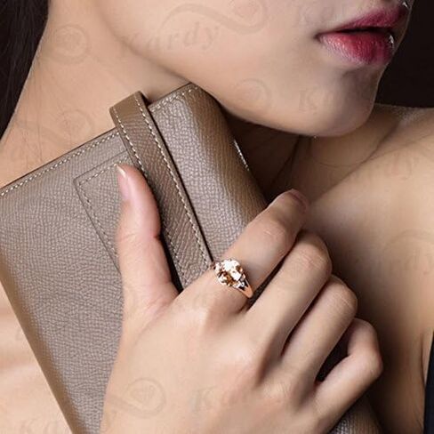 Fine Jewelry 14Kt Rose Gold Genuine Natural Morganite Gemstone Diamond Emerald Wedding Ring Sets for Women in Kuwait