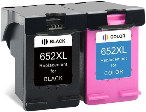 QSYRAINBOW 652XL Ink Cartridge Compatible Replacement for 652 652 XL for Deskjet 1115 1118 2135 2136 3636 3835 4535 Printers(2pcs) in Kuwait