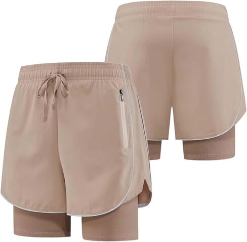 Flowy Gym Workout Shorts with Pockets for Women 2 in 1 Athletic Running Yoga Mini Skorts 2026 Summer Tennis Shorts in Saudi Arabia