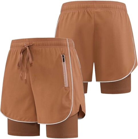 Flowy Gym Workout Shorts with Pockets for Women 2 in 1 Athletic Running Yoga Mini Skorts 2026 Summer Tennis Shorts in Saudi Arabia