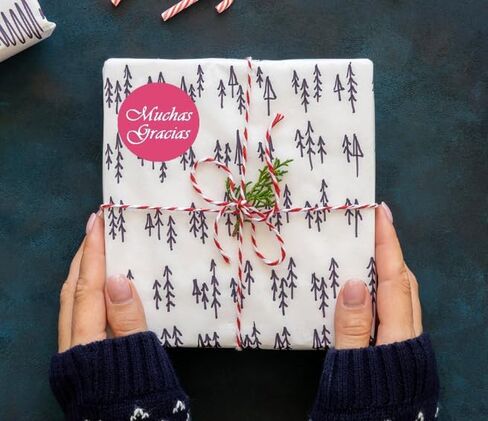 Top label Spanish Thank You Stickers, 1.5 Inch Round Stickers, 300 Pcs Per Pack in Kuwait