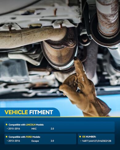 PHILTOP Direct-Fit Catalytic Converter Kit W/Gasket Compatible with Ford, Lincoln 2013-2016 Escape 2.0T, 2015-2016 MKC 2.0T Replace# 16877, 644127, 30613 (EPA Compliant) in Saudi Arabia