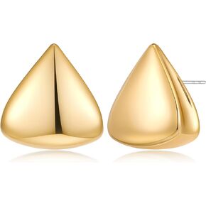 فارمارين اقراط ذهبية مثلثة الشكل للنساء، اقراط هندسية، اقراط للاستخدام اليومي in Kuwait