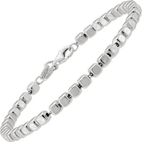 Silpada 'Cubic Bliss' Bead Bracelet in Sterling Silver, 7"