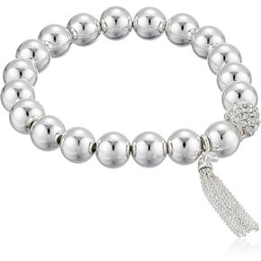 Nine West Women's Stretch Tassel Bracelet, Silver