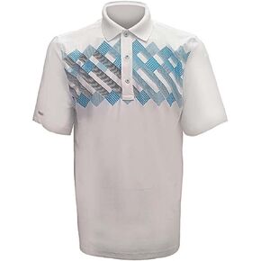 Greg Norman Collection Men's Modern Angles Print Polo Shirt