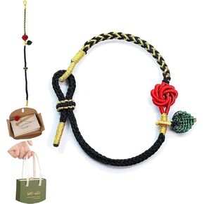 أساور الورد للنساء الأم هدايا فريدة مصنوعة يدويًا من سلسلة حمراء مصممة بشكل مستقل لطيف مضفر حبل زهرة أساور مجوهرات يدوية قابلة للتعديل مع صندوق هدايا للفتيات المراهقات أساور ذهبية سوداء in Kuwait