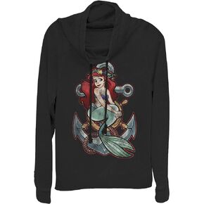 Fifth Sun Disney Princess Anchor Women's Long Sleeve Cowl Neck Pullover