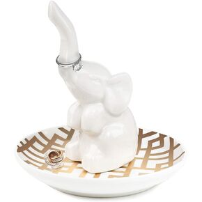 طبق خاتم حامل خاتم الفيل من أنوتيون، صينية مجوهرات سيراميك، رائعة كهدية عيد ميلاد، خاتم الزفاف، الأقراط، خاتم الماس وحامل خاتم الخطوبة، ديكور المكتب والمنزل in Kuwait