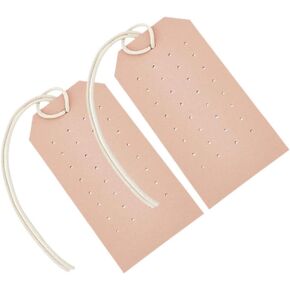 LIFKOME 2pcs Portable Leather Earring Holders Pierced Earring Display Cards Brooch Badge Hanging Jewelry Organizer for Travel Storage
