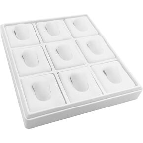 NL HOME 9 Finger Ring Display Stand, White
