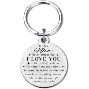 Niece Gifts, Awesome Niece Reminder Keychain, Graduation Birthday Christmas Niece Gifts