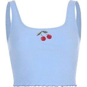 SansoiSan Women Tank Tops Sleeveless Cute Ladies Basic Camis Tops Vests