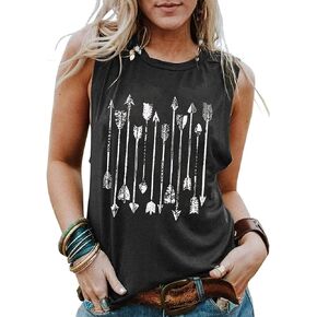 Arrow Shirt Tank Tops Women Workout Yoga Graphic Tank Tops Summer Casual Sleeveless T Shirts