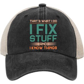 Hat That's What i do i fix Stuff and i Know Things Baseball Caps, Vintage Hat for Women