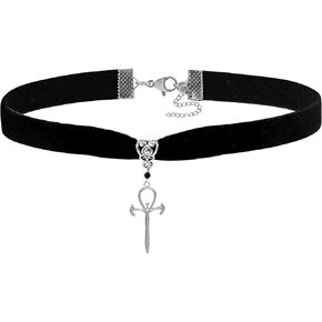 CSIYANJRY99 Cross Black Velvet Necklace for Women Girls,Gothic Lace Chokers Necklace Cross Choker Collar Necklace Vintage Goth Jewelry Gift