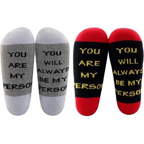 LEVLO Best Friend Long Distance Gift You Are My Person Socks Greys Anatomy Gift Friendship Socks