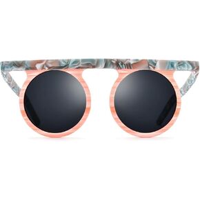 HEPIDEM Acetate Vintage Retro Round Polarized Sunglasses for Men UV400 UV Protection Sun Glasses