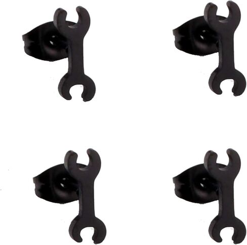 أقراط مفتاح ربط ميكانيكي صغيرة، من الفولاذ المقاوم للصدأ، زوجين، هدية لطيفة لمهندس الأدوات in Kuwait