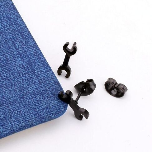 أقراط مفتاح ربط ميكانيكي صغيرة، من الفولاذ المقاوم للصدأ، زوجين، هدية لطيفة لمهندس الأدوات in Kuwait