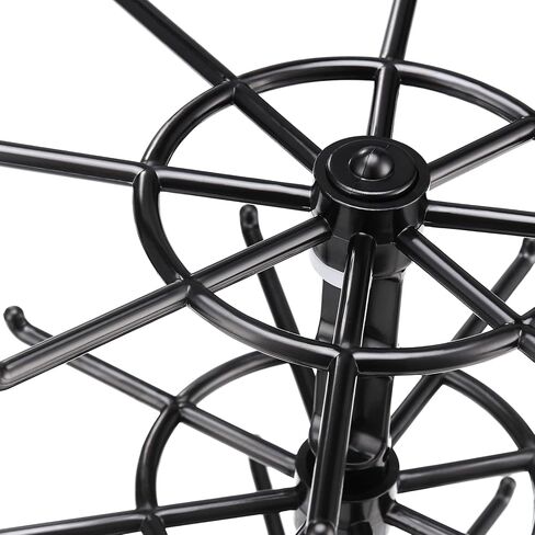 2 الطبقة الدورية مجوهرات عرض الرف الأسود شجرة المجوهرات حامل المنظم الدورية الدوار رف قلادة أقراط مجوهرات عرض موقف للفتيات النساء in Kuwait