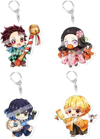 Anime Keychains,Cute Kawaii Acrylic Keychains Set for Backpacks,Gifts for Women Men Boys Girls in Kuwait