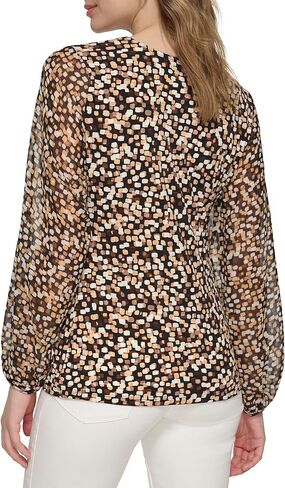 Calvin Klein Women's Gathered Long Sleeve Knit in Saudi Arabia