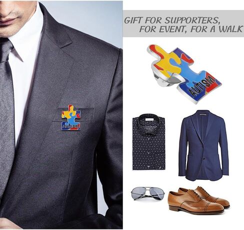 CMajor Awarness Autism Puzzle Piece Enamel Lapel Pin in Kuwait