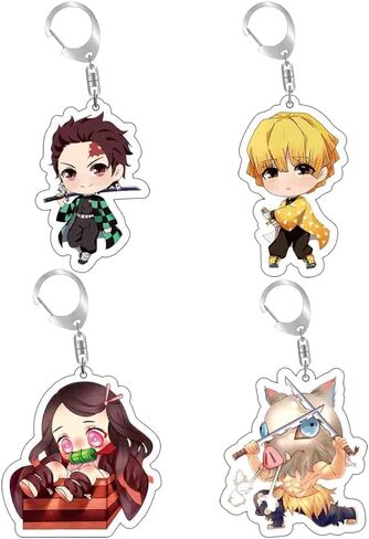 Anime Keychains,Cute Kawaii Acrylic Keychains Set for Backpacks,Gifts for Women Men Boys Girls in Kuwait