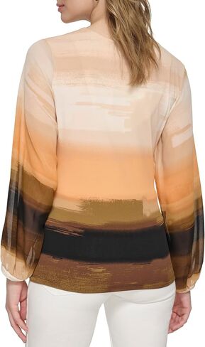 Calvin Klein Women's Gathered Long Sleeve Knit in Saudi Arabia